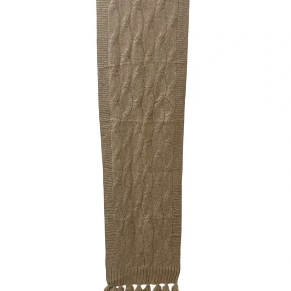 J. Crew Beige Cable Knit chunky scarf - Picture 5 of 7